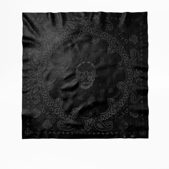 Zadig & Voltaire Bandy Paisley Leather Scarf - Picture 2 of 2
